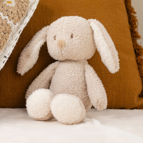 Peluche lapin bouclette 30cm beige teddy bouclette Nattou