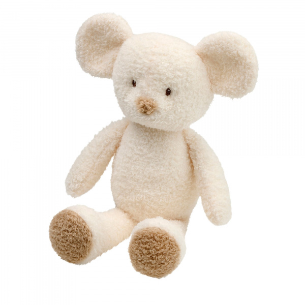 Peluche souris bouclette 30cm écruteddy bouclette Nattou