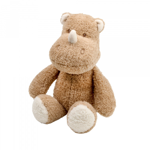 Peluche rhino bouclette 30cm caramel teddy bouclette Nattou