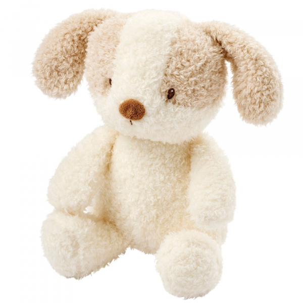 Peluche chien teddy bouclette 24cm ecru Nattou
