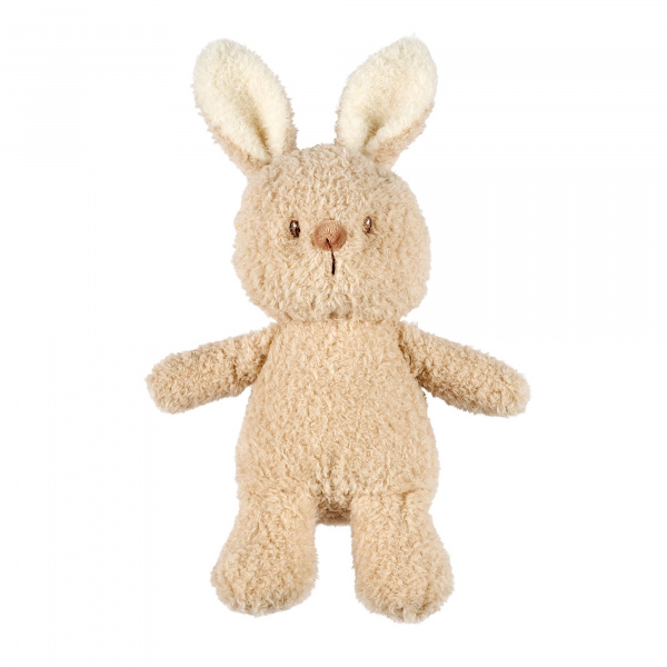 Peluche lapin teddy bouclette 24cm beige Nattou