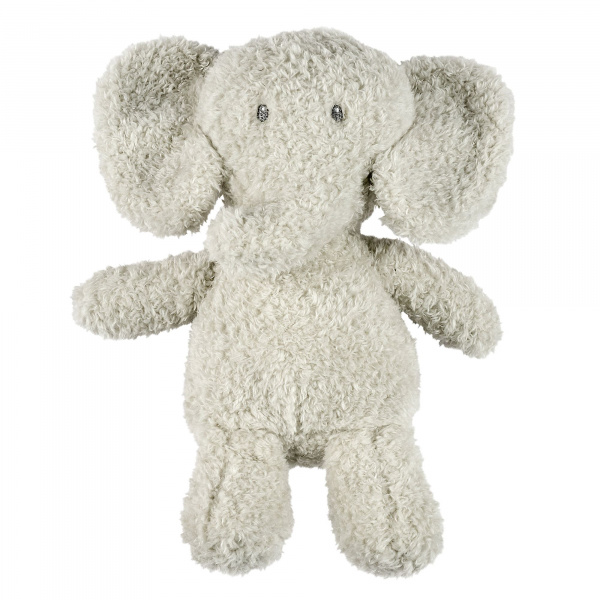Peluche éléphant teddy bouclette 24cm gris Nattou