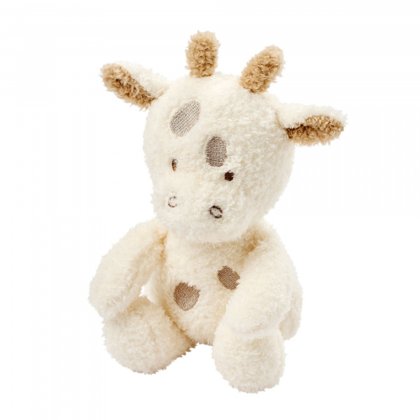 Peluche girafe teddy bouclette 24cm ecru Nattou