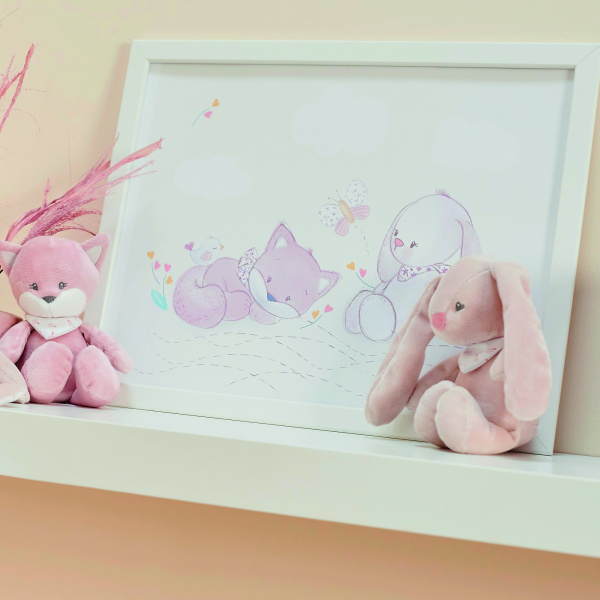 Peluche mini pomme le lapin Nattou