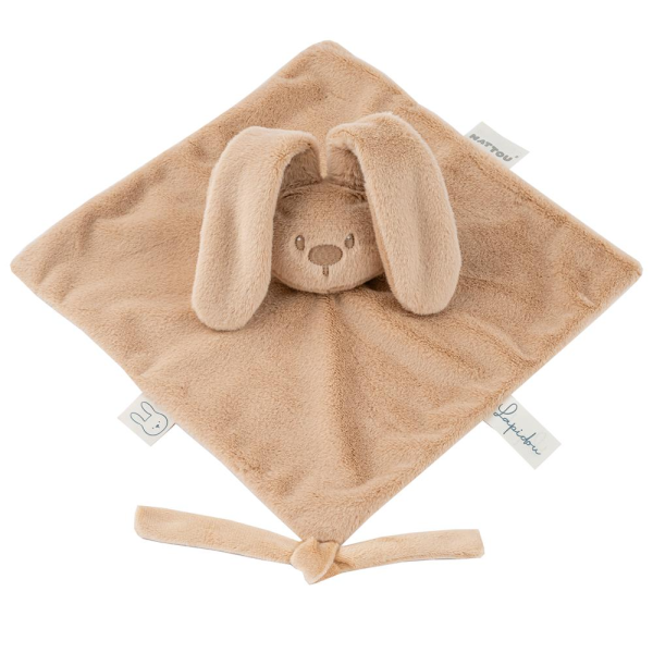 Doudou lapin toudous beige ambré Nattou