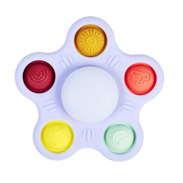 Spinner pop it multicolore à ventouse Nattou