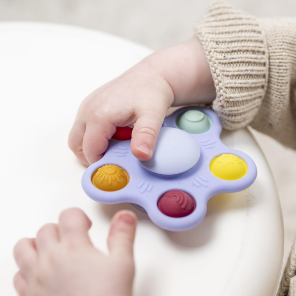 Spinner pop it multicolore à ventouse Nattou