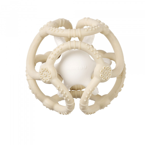 Set de 2 balles en silicone argile et blanc Nattou