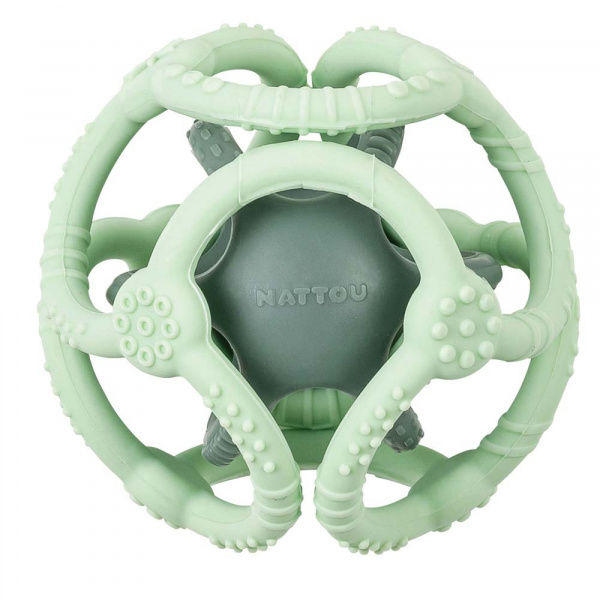 Set de 2 balles en silicone menthe Nattou