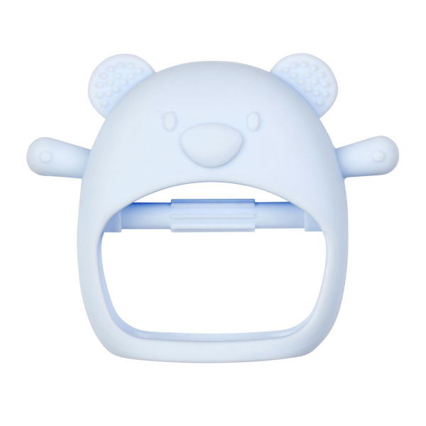 Moufle de dentition en silicone bleu Nattou