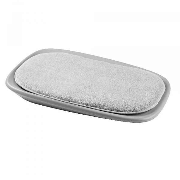 Matelas à langer en mousse softy gris + coussin en éponge pour matelas à langer gris Nattou