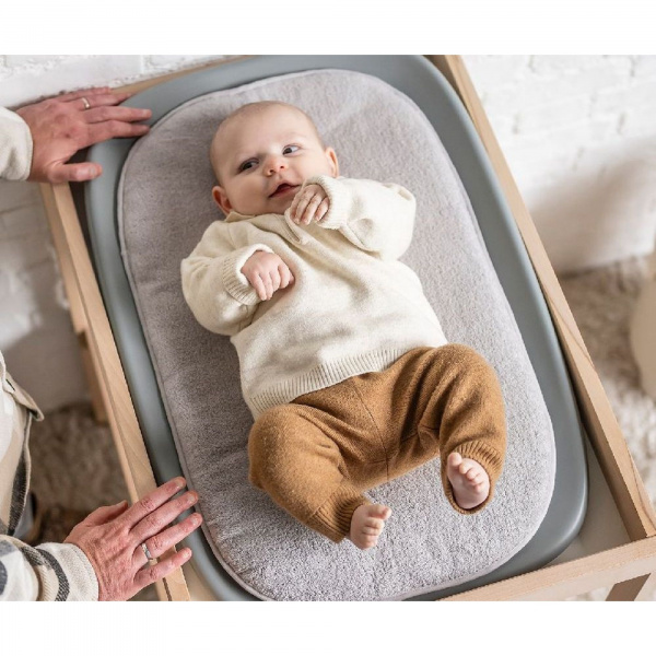 Coussin en éponge pour matelas à langer- gris Nattou