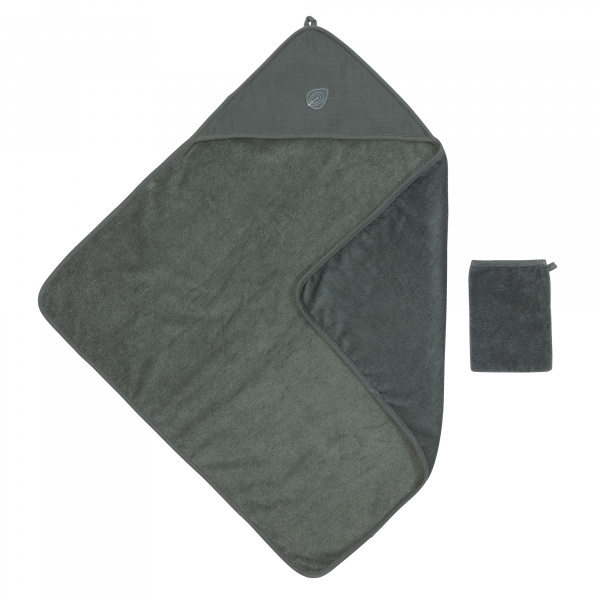 Cape de bain et gant de toilette luna & axel Nattou