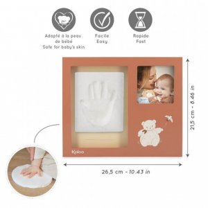 Cadre à souvenirs photo et empreinte enfant terracotta Kaloo