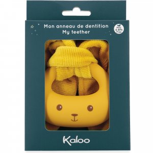 Anneau de dentition lapin en silicone ocre Kaloo