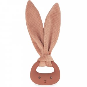 Anneau de dentition lapin en silicone terracotta Kaloo