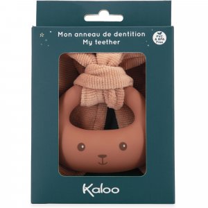 Anneau de dentition lapin en silicone terracotta Kaloo