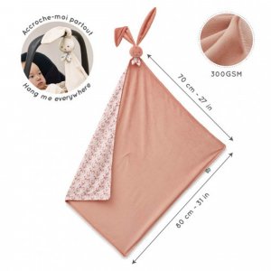 Couverture doudou lapin 80 x 70 cm terracotta Kaloo