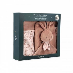 Couverture doudou lapin 80 x 70 cm terracotta Kaloo
