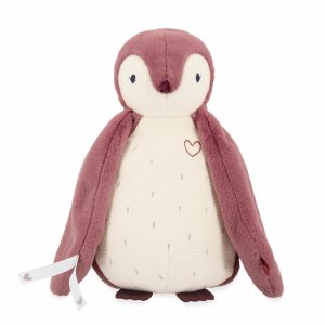 Peluche manchot enregistreuse et bruits blanc rose Kaloo