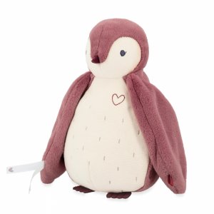 Peluche manchot enregistreuse et bruits blanc rose Kaloo