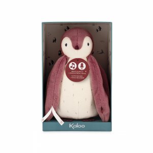 Peluche manchot enregistreuse et bruits blanc rose Kaloo
