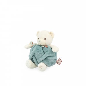 Peluche boule ours vert 23cm Kaloo