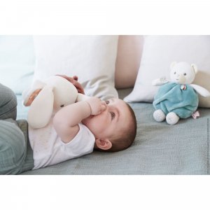 Peluche boule ours vert 23cm Kaloo