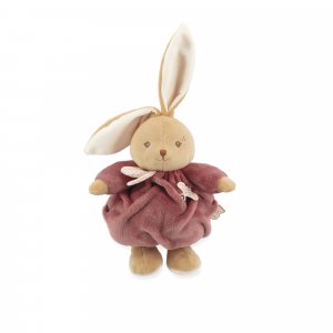 Peluche lapin patapouf 17 cm bordeaux Kaloo