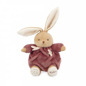 Peluche lapin patapouf 17 cm bordeaux Kaloo