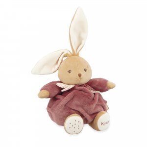 Peluche lapin patapouf 17 cm bordeaux Kaloo