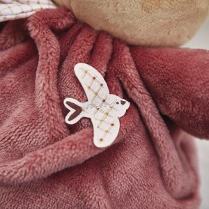 Peluche lapin patapouf 17 cm bordeaux Kaloo