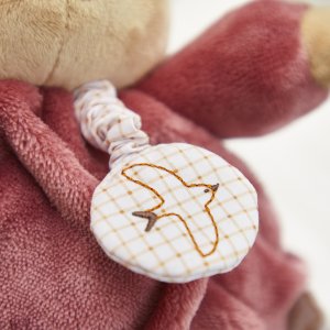 Peluche lapin patapouf musical 17 cm bordeaux Kaloo