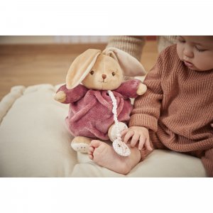 Peluche lapin patapouf musical 17 cm bordeaux Kaloo