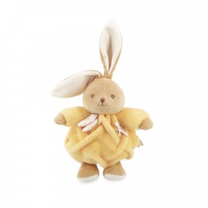 Peluche lapin patapouf 17 cm jaune Kaloo