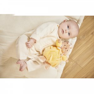 Peluche lapin patapouf 17 cm jaune Kaloo