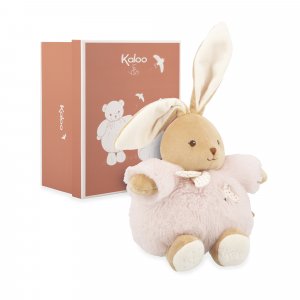 Peluche lapin patapouf 17 cm rose Kaloo