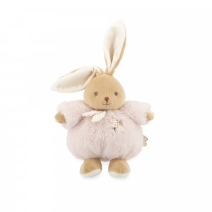 Peluche lapin patapouf 17 cm rose Kaloo