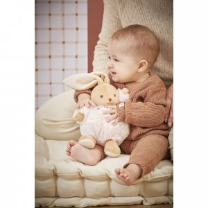 Peluche lapin patapouf 17 cm rose Kaloo