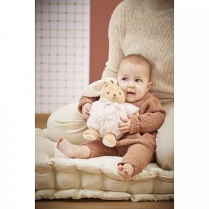 Peluche lapin patapouf 17 cm rose Kaloo