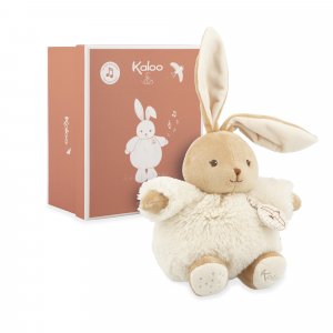 Peluche lapin patapouf musical 17 cm crème Kaloo