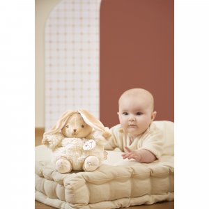 Peluche lapin patapouf musical 17 cm crème Kaloo