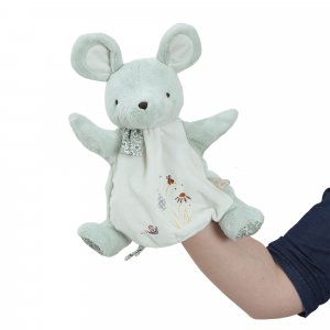 Doudou marionnette petite souris verte 24 cm Kaloo