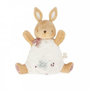 Doudou marionnette petit lapin marron 24 cm Kaloo