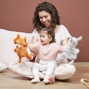 Doudou marionnette renard paprika Kaloo