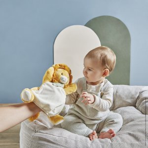 Doudou marionnette lion nougat Kaloo