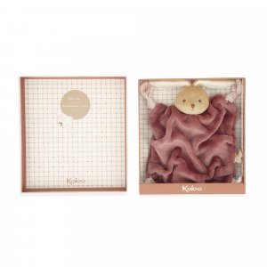 Doudou plat plume lapin bordeaux 24 cm Kaloo