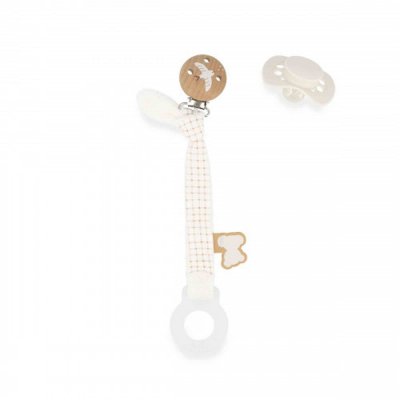 Attache tétine crème