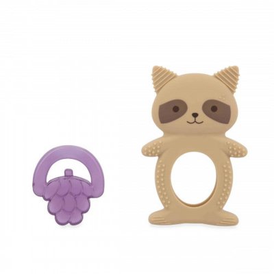 Lot de 2 anneaux de dentition et réfrigérant raton laveur