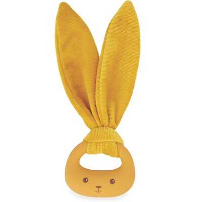 Anneau de dentition lapin en silicone ocre